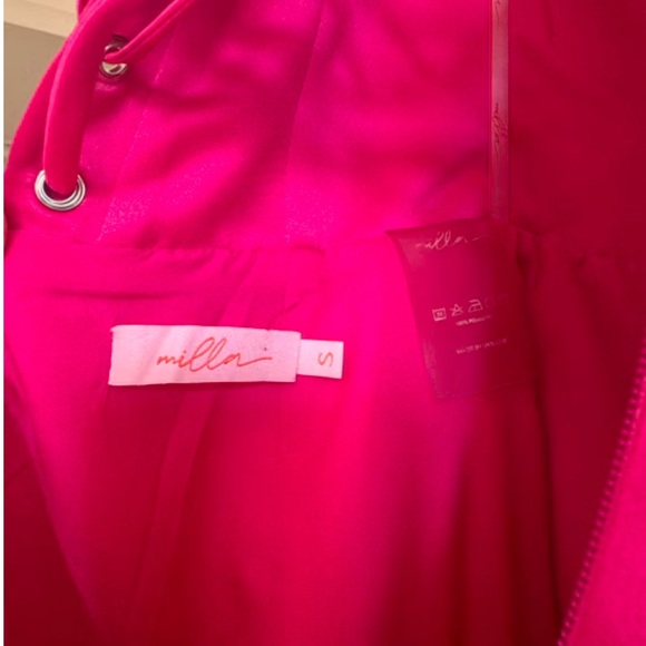 Milla Fuschia Strapless Evening Gown with Thigh Slit size small - Picture 2 of 6